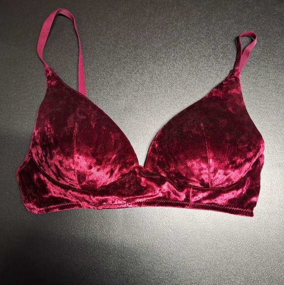 La SEMZA Rich Burgundy Velvet Bra - Picture 1 of 5